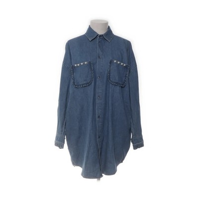Zara, Jeanshemd, Größe: M, Z1975, Blau, Baumwolle, Einfarbig, Denim, Damen #STv