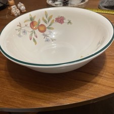 Cloverleaf Peaches & Cream Big Serving Dish Mixing Bowl 29cm Vintage Ceramic Vgc