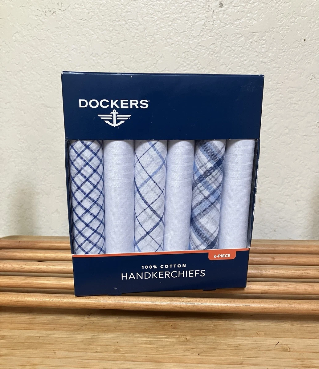 Dockers Uomo Pacco Da 6 Fazzoletti Moda – Fantasia Plaid, Taglia Unica, Lavabili In Lavatrice