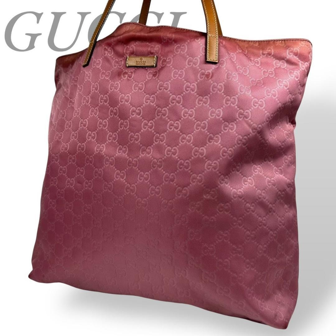 Borsa Gucci in tela di nylon rosa originale donna Italia 130552
