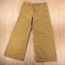 Anthropologie PILCRO wide leg mustard yellow cotton rayon surplus pants 30 tag