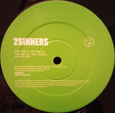 2 Sinners - Mr Jingles / Mrs Jingles (12'')