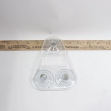 Kinter Triangular Plastic Clear with 3 Suction Cups 5-1/4" x 4" 130633