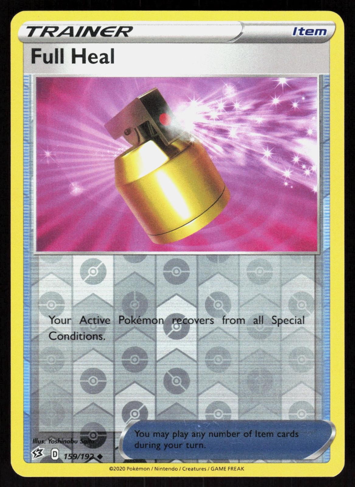 Full Heal 159/192 2020 Uncommon Rebel Clash Pokemon Reverse Holo