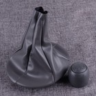 5 Speed Gray Gear Shift Knob Gaiter Cover Fit For FIAT 500 500c PANDA 2003-12