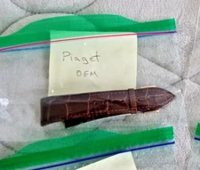 PIAGET Men's 19mm Dark Brown Alligator Leather Watch Band Strap-BRAND NEW!