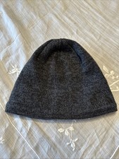North Face Jim Beanie Black Gray Heather Fleece Earband Adult Unisex