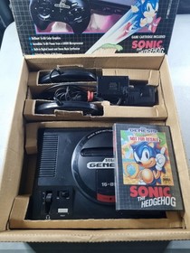 Sega Genesis Console Model 1601 Sonic The Hedgehog Bundle System In Box