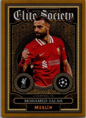 24-25 Merlin UEFA Club Competitions #ES-12 Mohamed Salah Elite Society Gold 4/50