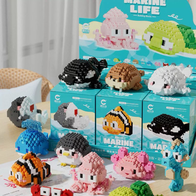 Mini Block Building Block Ocean World Aquarium  - 3D Puzzle Micro