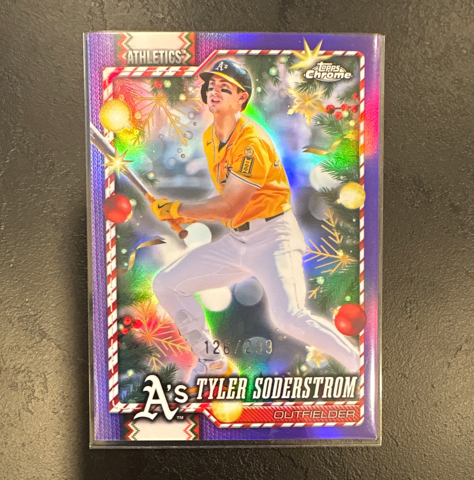 Topps 2026 Holiday Chrome Tyler Soderstrom HC 143 Oakland Athletics /299
