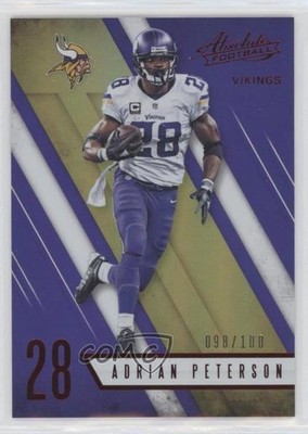 2016 Panini Absolute Spectrum Red /100 Adrian Peterson #65 s1i