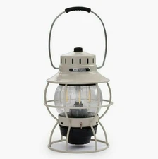 Barebones Living Railroad Lantern Vintage White - LIV-180