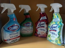 4-Pack All Purpose Disinfecting Cleaner Assorted Sprays, Kills 99.9% of Bacteria