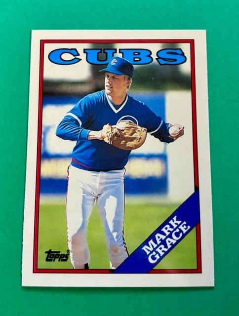 1988 Topps Traded Tiffany Glossy Parallel Mark Grace #42T - Cubs Gracie Legend