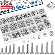 516Pcs Nuts and Bolts Assortment Kit 21-Sizes M3/M4/M5/M6 Nut Bolt Washer Assort