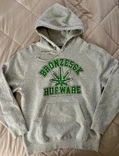 Huf x Bronze 56K Plantware Hoodie Men's Size Large Heather Grey/Green BNWT