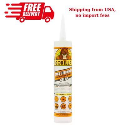 #ad Gorilla 8212302 9 oz Construction Adhesive Clear Max Strength $23.98
