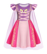 Princess Costume with Cape Kids Birthday Cosplay Halloween Costumes 7-8