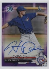 2017 Bowman Draft Chrome Pick Purple Refractor 101/250 Hagen Danner Auto 2a9
