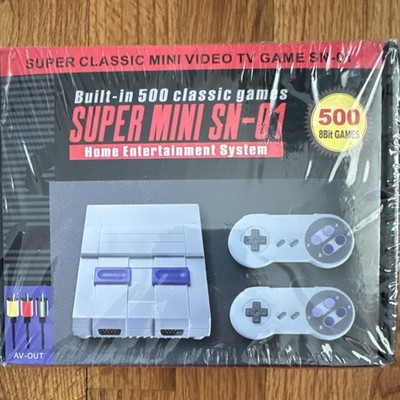 Super Mini SN-01 Home Console Gray 8-Bit AV-Out Built-in 500 Games