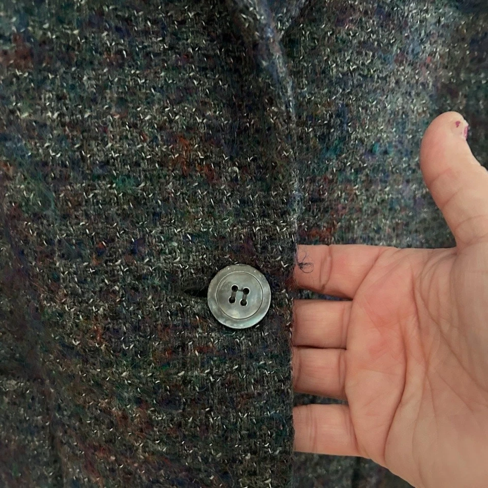 Blazer para mujer Liz Claiborne Collection de colección lana tweed 10 gris clásico EE. UU. Foto 4 de 4