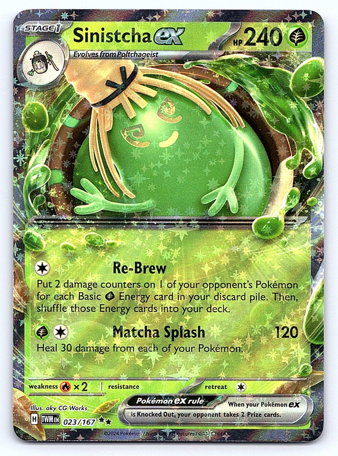 Pokemon Card Twilight Masquerade Sinistcha EX 023/167 NM