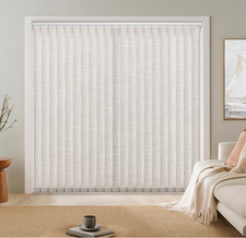Light Filtering Vertical Blinds Replacement Slats Polyester Fabric for Sliding