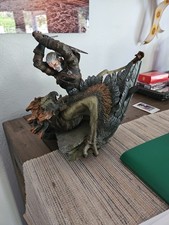 THE WITCHER III WILD HUNT GERALT BATTLING A GRIFFIN SCULPTED STATUE