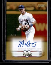 2025 Stadium Club #SCBA-MY Michael Young Base Autographs Gold Foil SN,AU