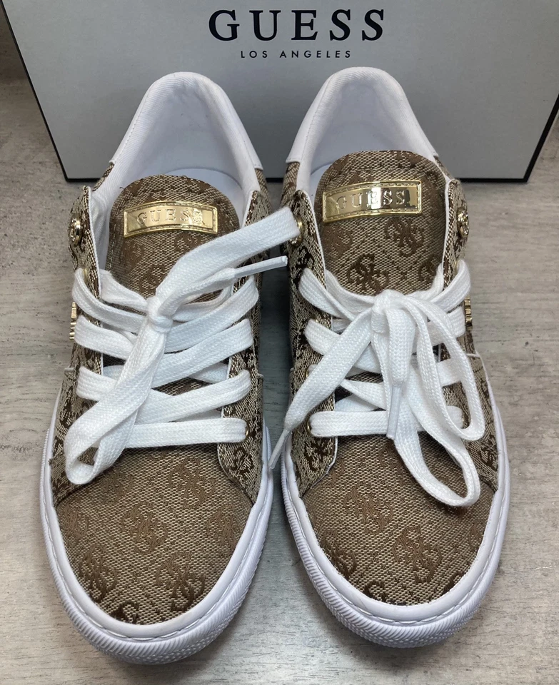 Guess Mujer LOVEN Marrón Logo Informal y Moda Tenis 10 M  Foto 2 de 4