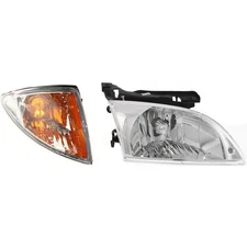 Headlight Kit For 2000-2002 Chevrolet Cavalier Right Side With Corner Lights