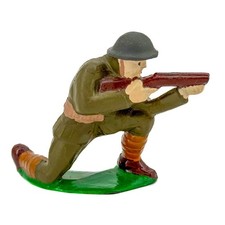 Vtg Barclay Manoil Lead Soldier Kneeling w/ Rifle Dimestore Man Cave Toy ASIS