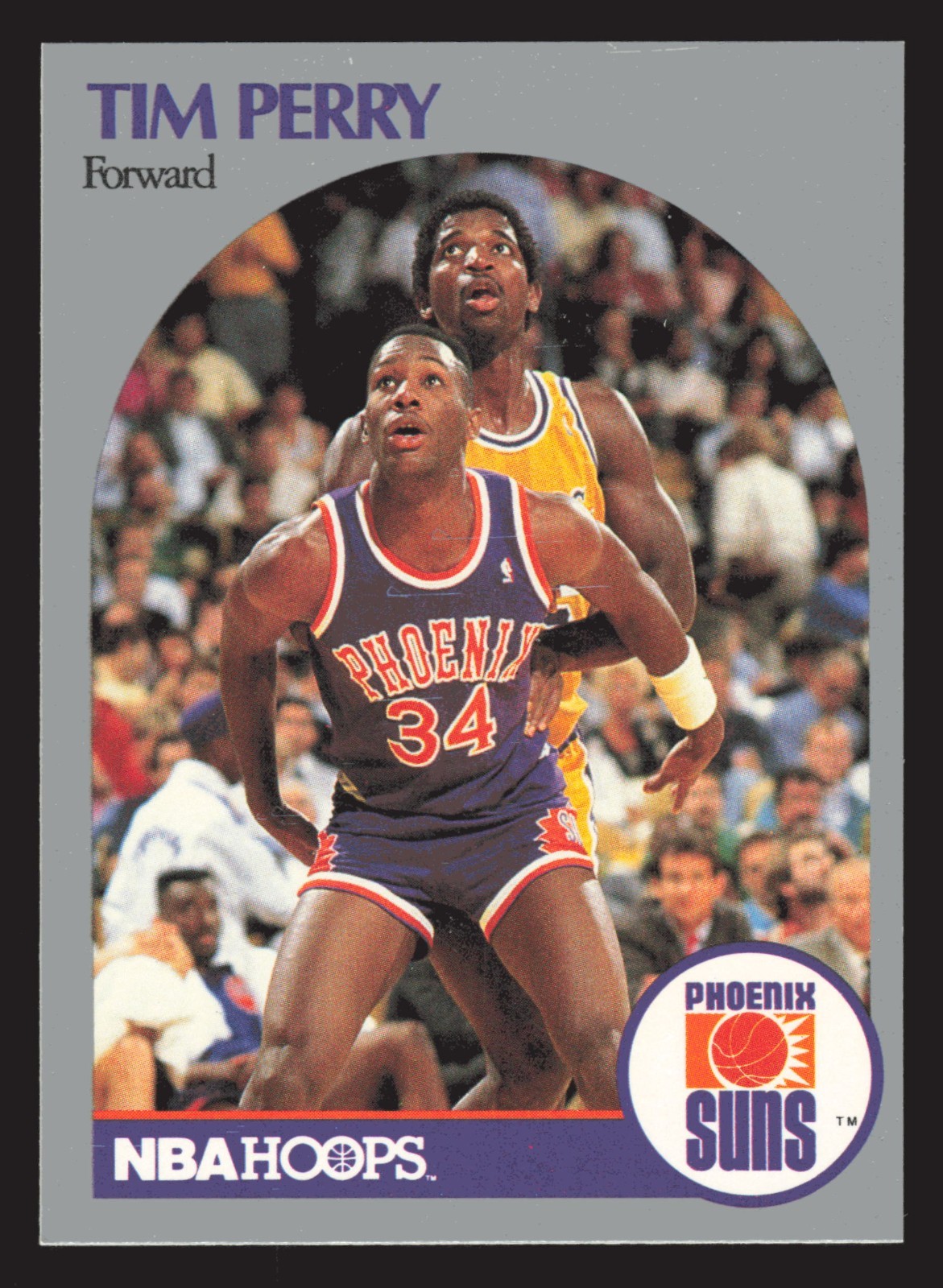 Tim Perry 1990-91 Hoops #240 Phoenix Suns NBA Basketball Card