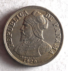 1929 PANAMA 2 1/2 CENTESIMOS - AU - Low Mintage Hard to Find Coin - Lot J10