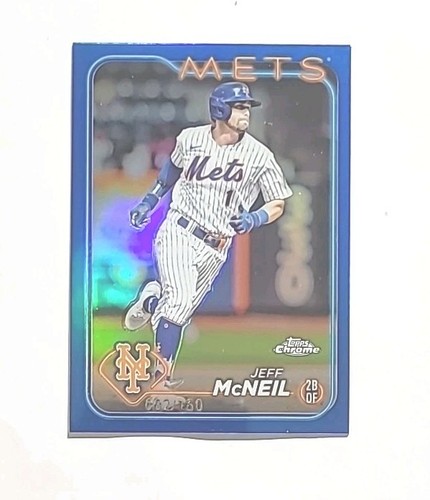 2024 Topps Chrome Blue Ref /150 Jeff McNeil (METS) !! - Picture 3 of 3