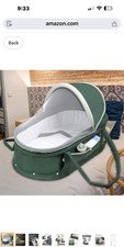 Baby Travel Bassinet Portable with 2 in 1 Canopy for Newborn