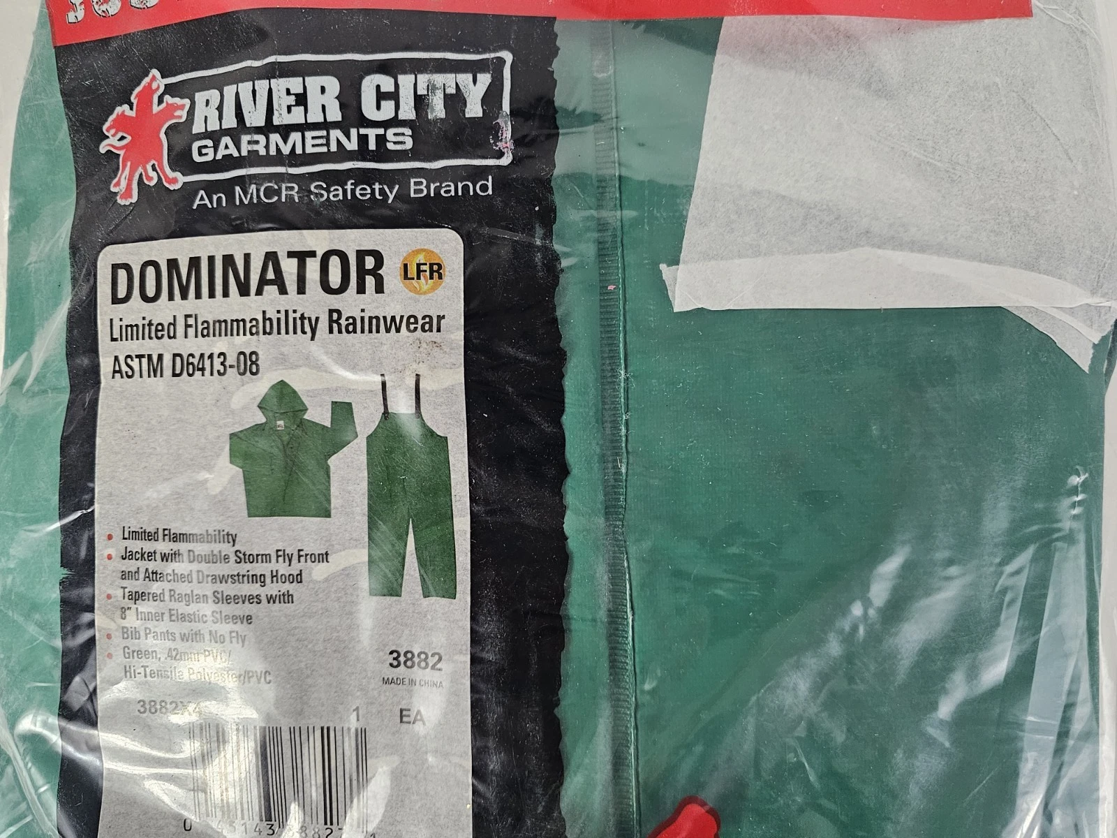 River City Garments Dominator Limited Flammability Rainwear 4X Jacket and Pants - product detail image 3