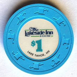 $1 Lakeside Inn "Uncirculated" LAKE TAHOE NEVADA Casino Chip