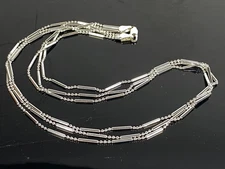 STERLING SILVER 925 Italy FAS 3-Strand Necklace 11.2g / 18"