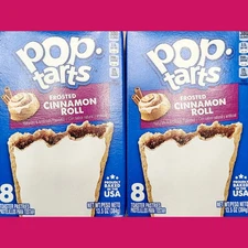 (2 Boxes) Kelloggs Frosted Cinnamon Roll Pop Tarts 16 Toaster Pastries Total NEW