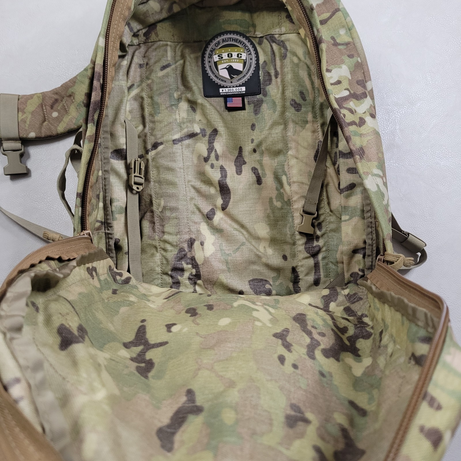 Sandpiper of California (SOC) Three Day Tactical Bugout Bag Backpack - Multicam