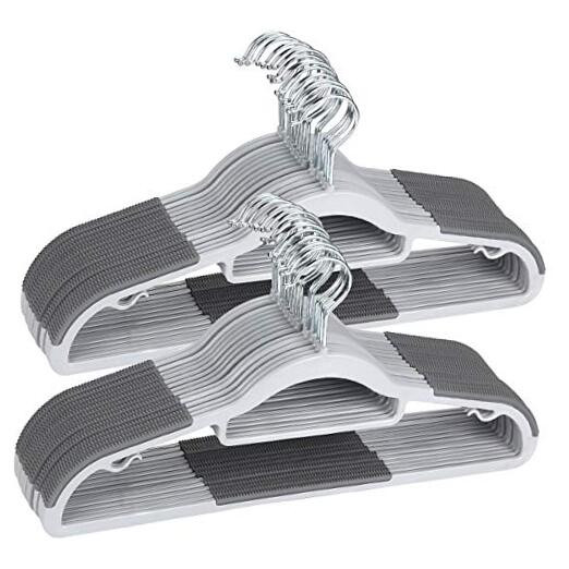 50 Heavy Duty Plastic Hangers with Non-Slip Pads for Wet & Dry Clothes-image