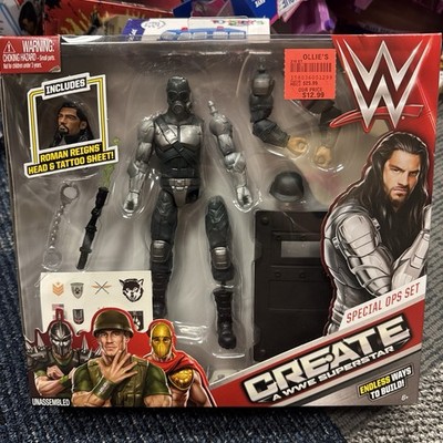 WWE Wrestling Figure Roman Reigns Create A Superstar Special Ops Set - Boxed