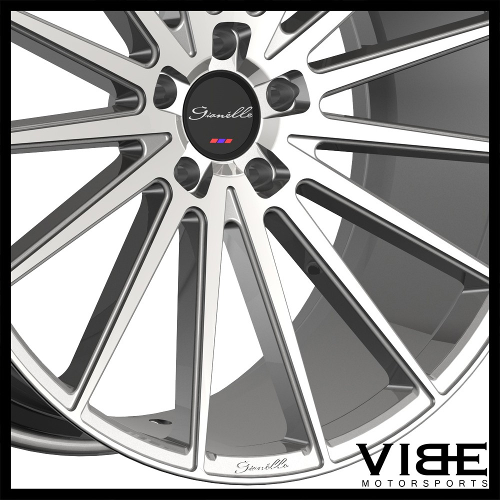 22" GIANELLE VERDI SILVER CONCAVE WHEELS RIMS FITS BENTLEY CONTINENTAL GT SPUR