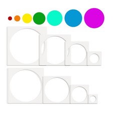 HADDIY Circle Stencils for Drawing,16 Pcs Plastic Large to Small Round