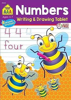 Numbers Writing & Drawing Tablet Ages 3-7 by Zone Staff School (2019, Trade ...