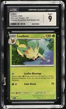 Leafeon 170 Scarlet & Violet Prismatic Evolutions Promo Card Tech Sticker CGC 9