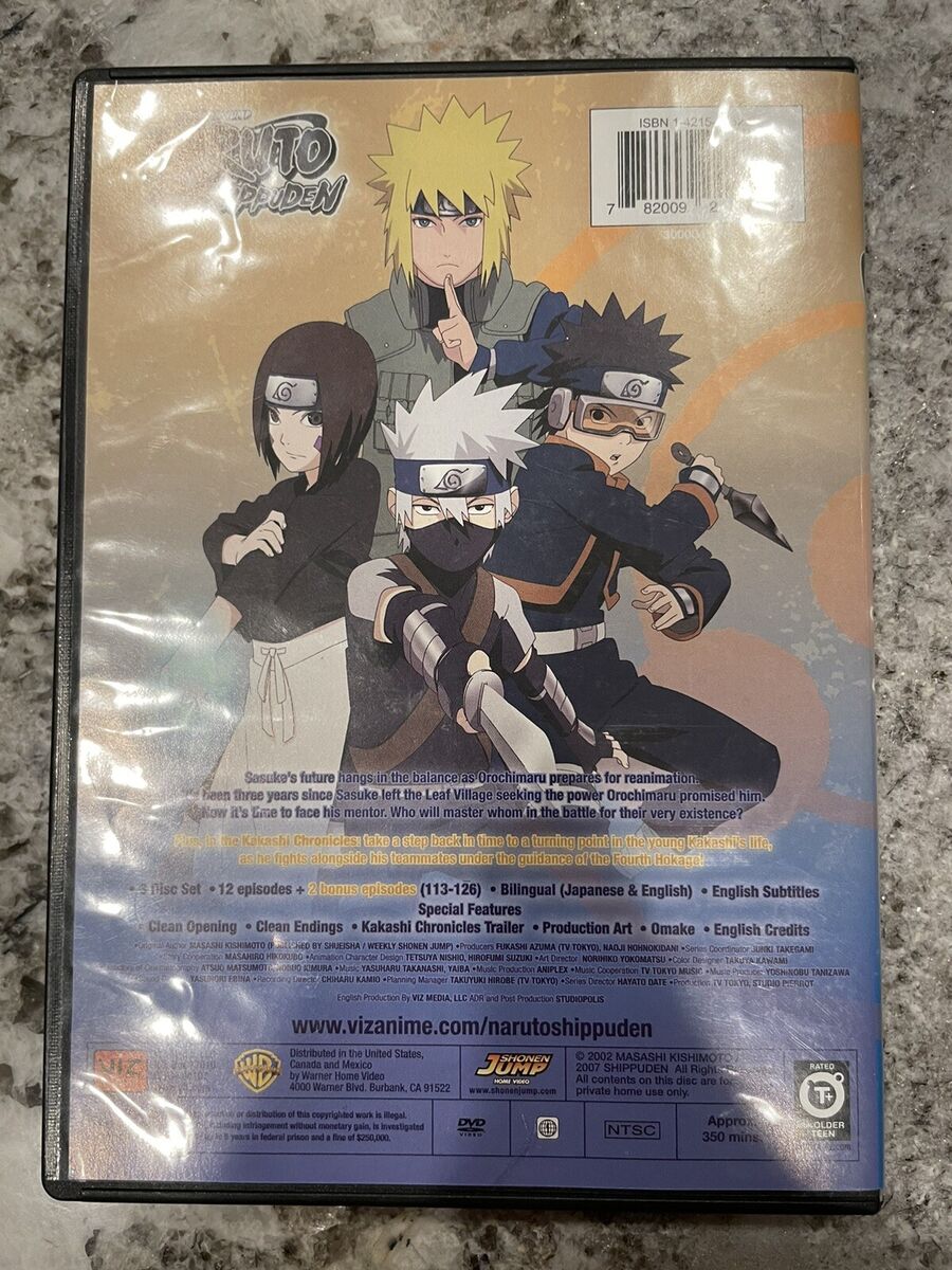 Naruto Shippuden - Shined Jump (DVD 3 Disc Set) Original & Uncut Ep 113-126