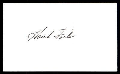 Hank Foiles Baseball Signed Index Card Auto Autograph (no COA) *e1